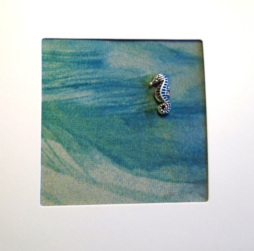 Seahorse fabric card